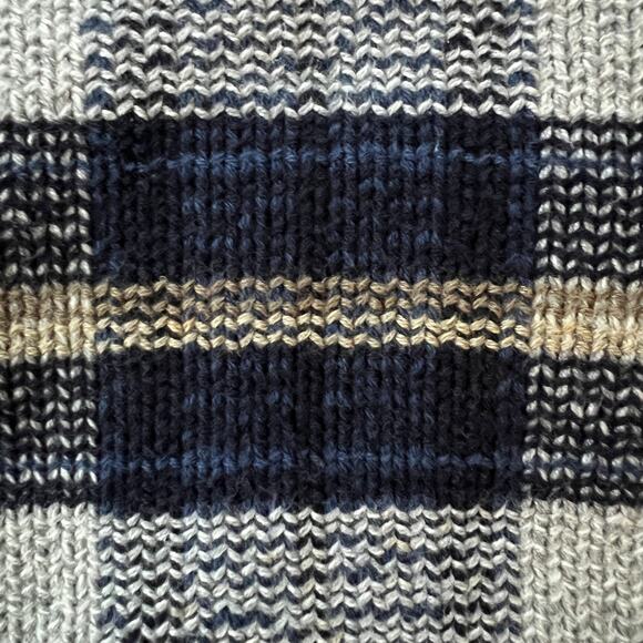 Vintage Gant Sweater Mens L Cozy Fall Knit Grandpa Plaid Knit Y2K 90s Retro - Picture 5 of 11